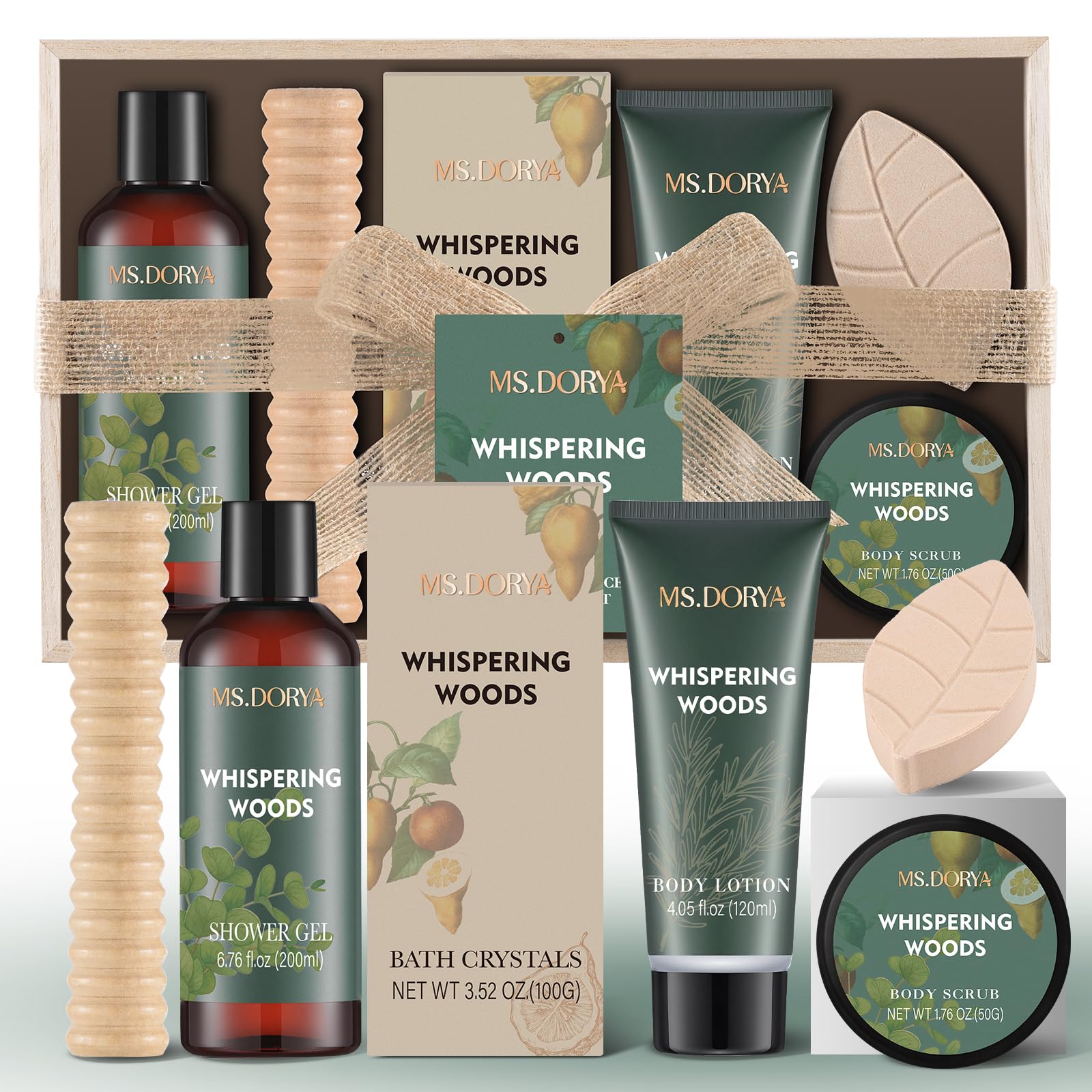 Birthday Spa Gift Set for Her - 6Pcs Bath and Body Kit Spa Basket for Women