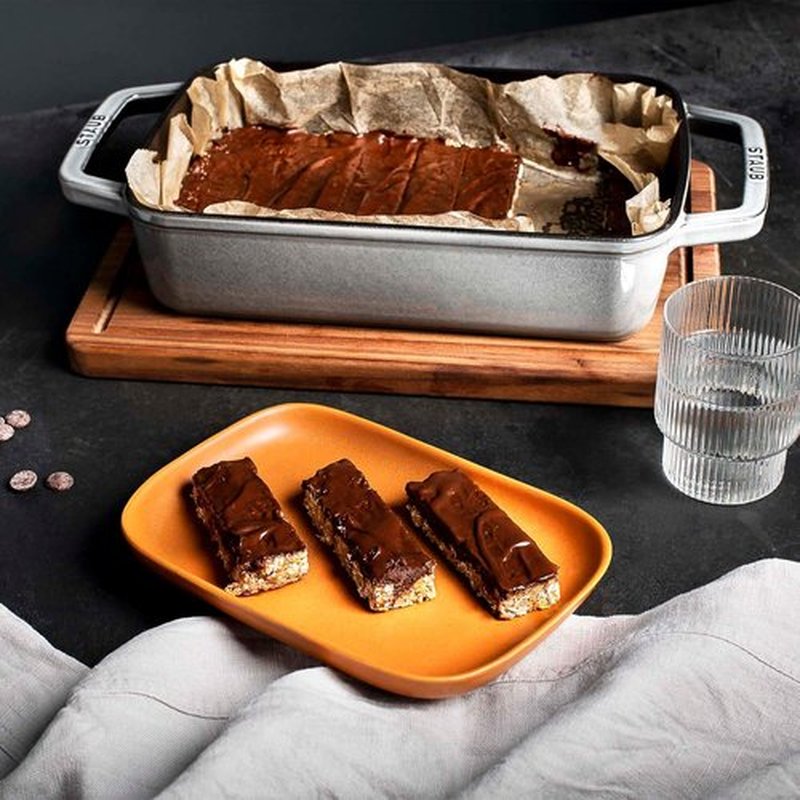 Staub Cast Iron Roasting Pan - 12-Inch x 8-Inch, Graphite Grey, Made in France