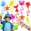 48PCS Ocean Party Favors - 24PCS Temporary Tattoos & 24PCS Stick Hands Party - Perfect Birthday Party Supplies, Goodie Bag Stuffers, Treasure Box Toys, Classroom Prizes, and Student Gifts