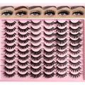 FARRED Lashes Natural False Eyelashes 6 Styles Wispy Strip Lash Pack 30 Pairs Cat Eye Fake Mink Eyelash Strips Short Fluffy Wispies Easy Lashes for Beginners Eye Lash Natural Looking for Daily Makeup