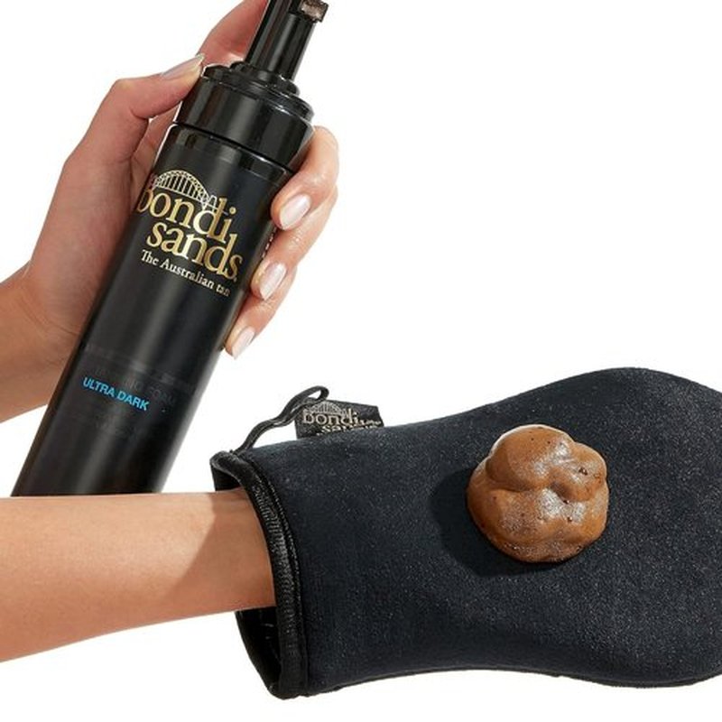 Bondi Sands Ultra Dark Self Tanning Foam - Lightweight Sunless Foam + Reusable Application Mitt