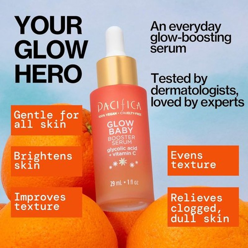 Pacifica Serum Booster - Glow Baby for Radiant Skin | 1 Fl Oz