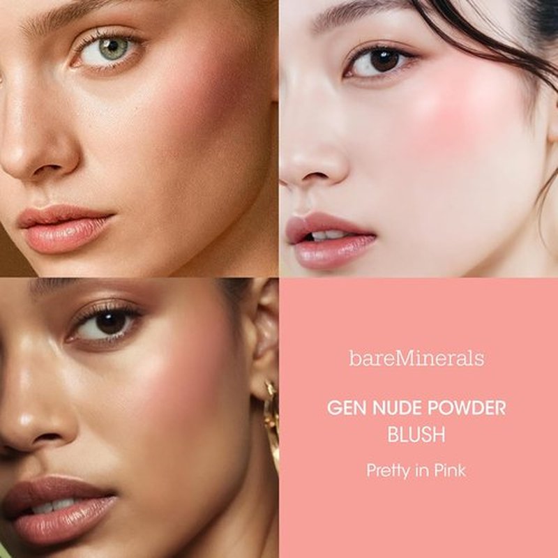 bareMinerals Gen Nude Powder Blush - Mineral-Based, Buildable Coverage, All-Day Wear, Talc-Free, Vegan
