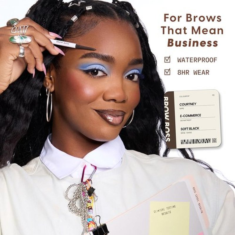 Colourpop Brow Boss Waterproof Eyebrow Pencil - Precision Defining Pencil with Built-In Spoolie - Blonde (0.003 oz)