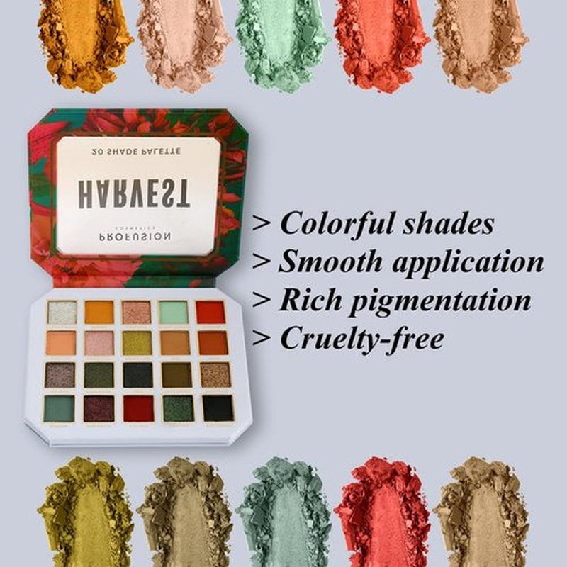 Profusion Cosmetics Harvest 20-Shade Multi-Finish Palette- Let your Creativity Blossom with the Eyeshadow Palette