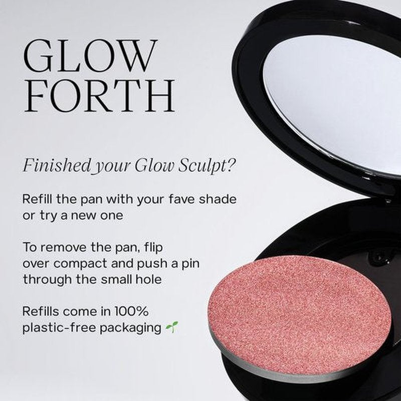 Saie Glow Sculpt Multi-Use Highlighter + Cream Blush - Lightweight Highlighter Makeup with Hyaluronic Acid + Micropearl for Radiant, Glowing Skin - Mauveglow (.02 oz)