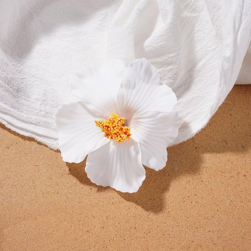 8pcs Hawaiian Flower Hair Clips for Women Fake hair clip for thin thick hair Clips for Wedding Bridal Beach Party (8pcs Vacation style)