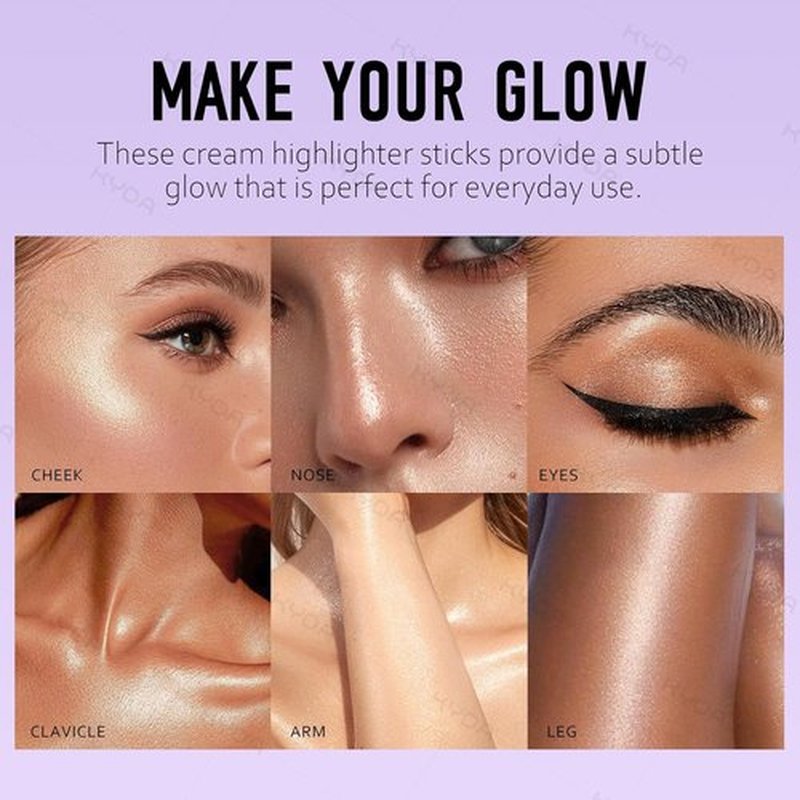 Ownest Highlighter Stick - Shimmer Glow Cream for Face & Body | Buildable, Hydrating Radiance Balm