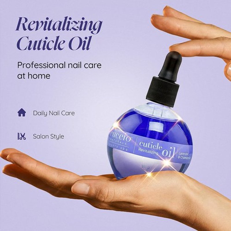 Cuccio Naturale Revitalizing Cuticle Oil - Lightweight Lavender & Chamomile Hydrating Formula, 2.30 Fl Oz