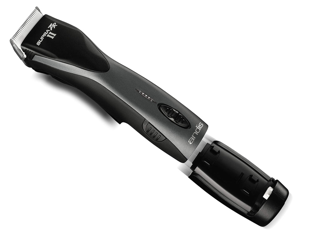 Andis 79005 Supra ZR II Cordless Rechargeable Hair & Beard Trimmer, Detachable Blade Clipper, Lithium-Ion Powerful Battery, Black - Pack of 1