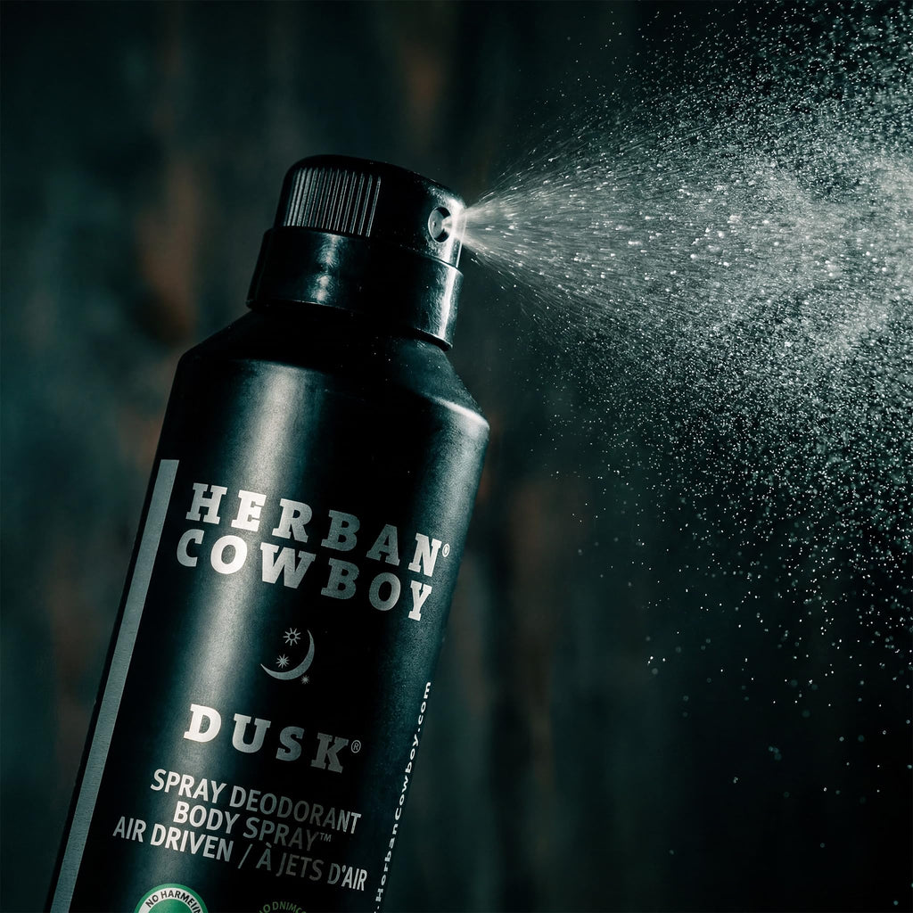 Herban Cowboy Dusk Body Spray Deodorant with Hints of Cedar, Lavendar, Lime, and Sandalwood (2.8 oz)