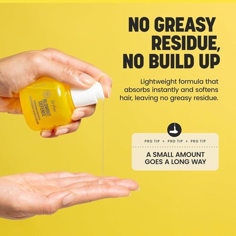 Drybar Blowout Defense Rapid Repair Oil - Weightless Heat Protectant for Shiny, Healthy Hair