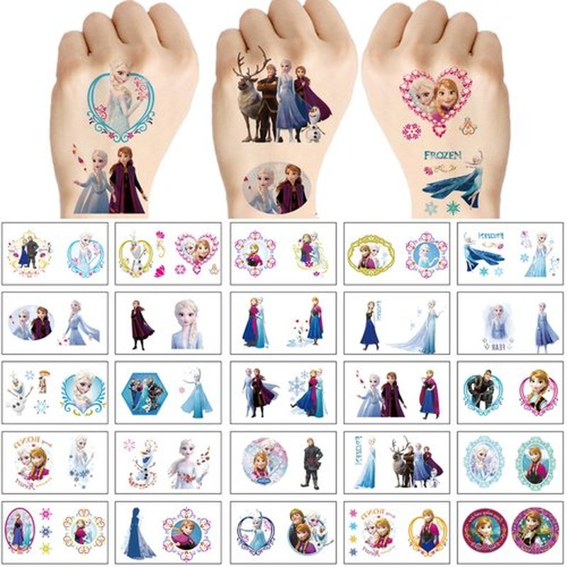 100Sheets Frozen Temporary Tattoos,Cartoon Frozen Temporary Tattoos Gift For Fan Birthday Party Decorations for Home Activity Class Prizes Carnival Christmas Rewards