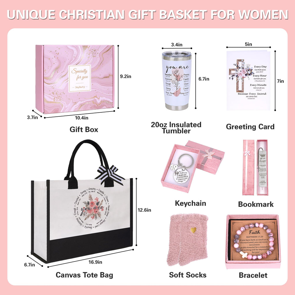 Joybuty Christian Gifts for Women Faith, Inspirational Religious Gifts for Women, Catholic Spiritual Gifts, Faith Based Gift Baskets, Baptism Mothers Day Birthday Gift Set for Mom Sister Friend Wife