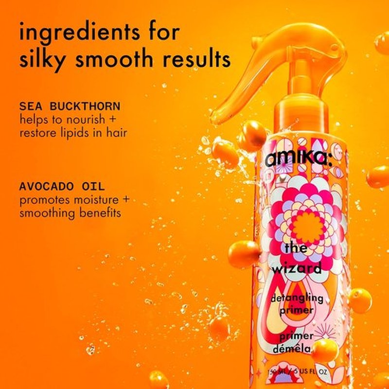 Amika The Wizard Detangling Primer - Effortless Hair Tangle Removal | Lightweight Formula