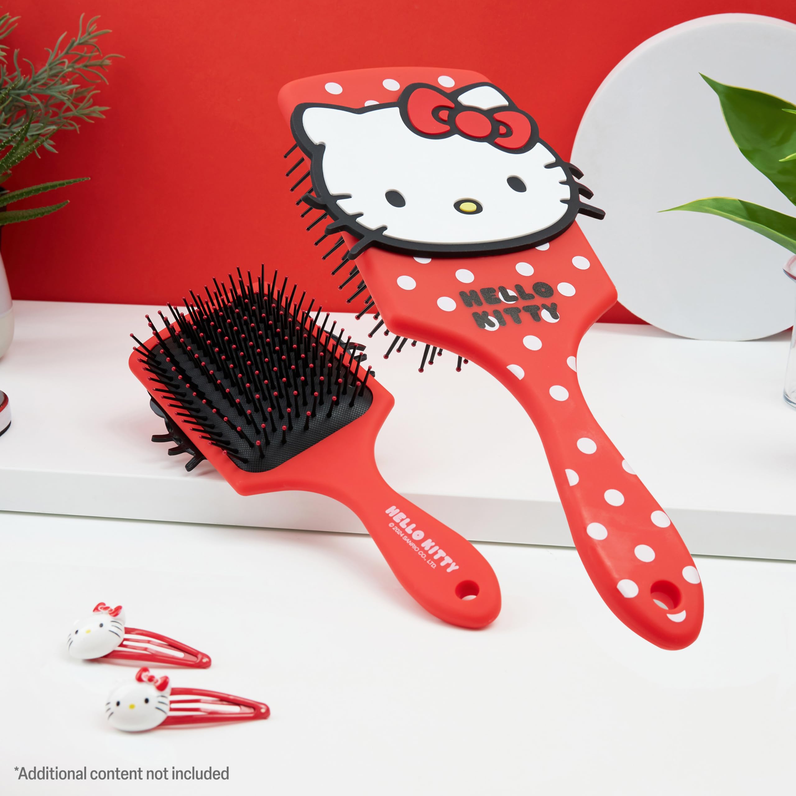 Hello Kitty Sanrio Hair Brush, Kawaii Detangler Brush, Cute Stuff, Gifts for Women, Wife, Girlfriend, Girls, Teens (Hello Kitty Brush)