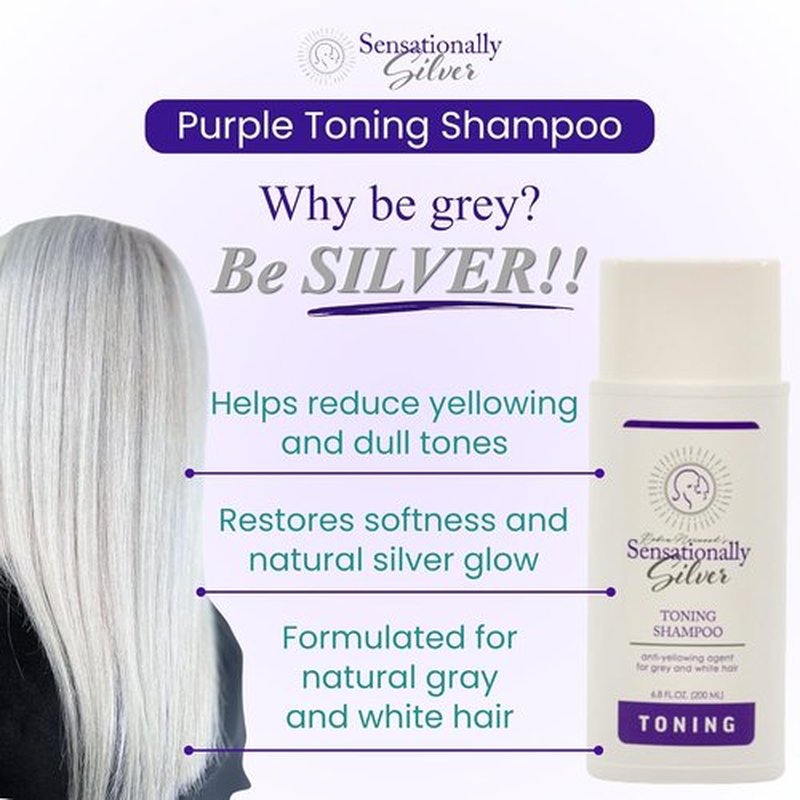 Skiennix Silver Shampoo - Toning Purple Shampoo for Gray & White Hair | Unisex Formula
