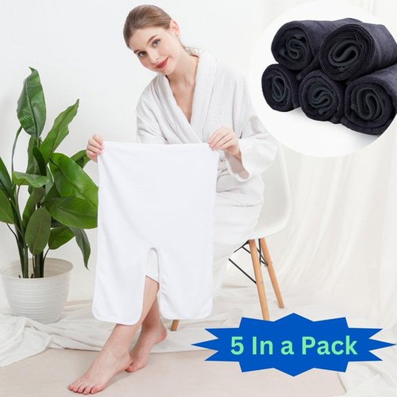 Sofkumo Microfiber Facial Towels for Estheticians - Set of 5 Spa Face Towels for Women, Professional Esthetician Supplies and Esthetician Essentials, Extra Soft, Large U Shaped Massage Spa Towels