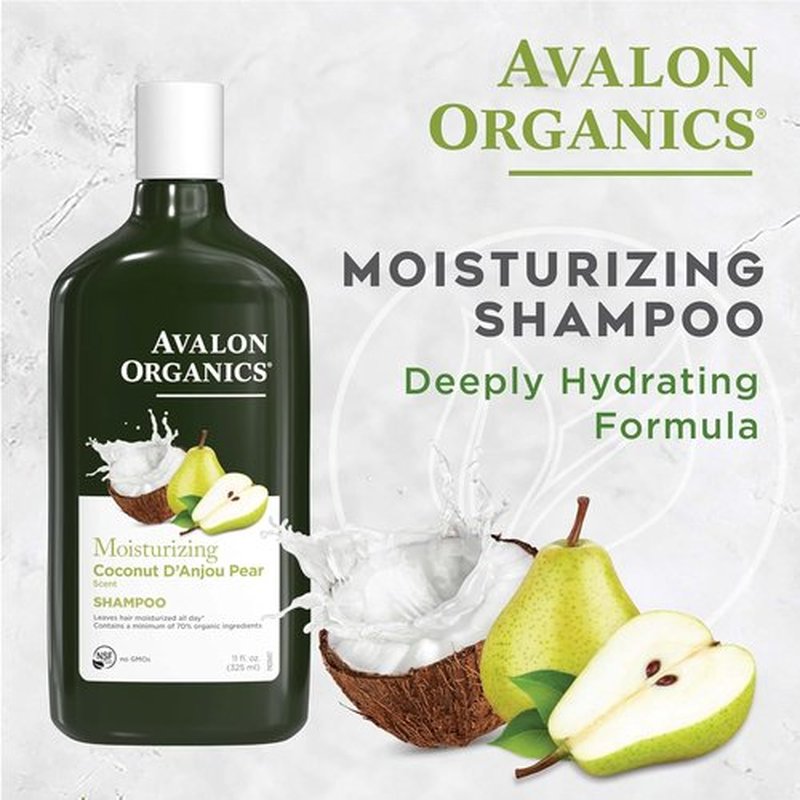 Avalon Organics Coconut Pear Shampoo - All Natural Formula for Healthy Hair | 11 Fl Oz