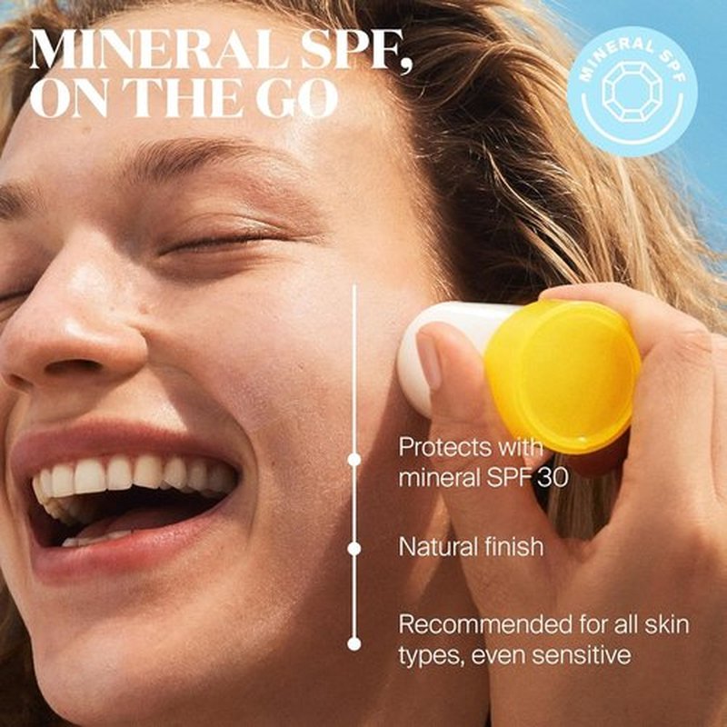 Supergoop! Mineral Sheer Stick SPF 30 Sunscreen - Broad Spectrum Protection for Face & Body - 0.7 fl oz