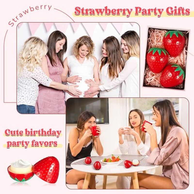 Swiffen 12 Pcs Strawberry Hand Cream Gifts Set for Women Baby Shower Favors Valentine's Galentine's Day Gifts Easter Basket Stuffers for Mothers Day, Nurse, Teacher Appreciation Birthdays Party Gift