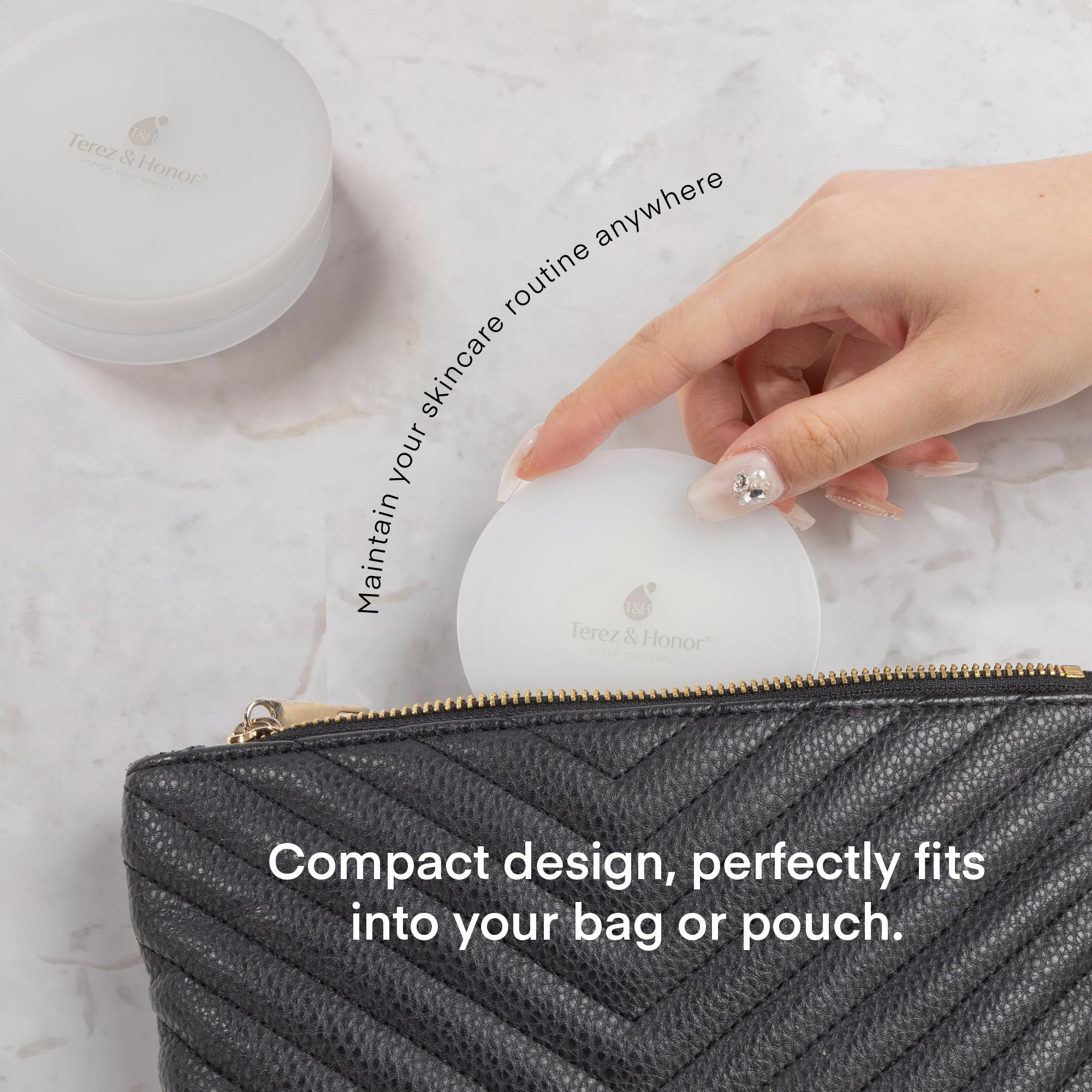 Small Travel Containers for Skincare: Korean Mini Containers with Lids for Toner Pads & Under Eye Patches DIY - Travel-Friendly, Reusable, Leak Proof Skincare Storage Made in Korea - 1 Empty Pack