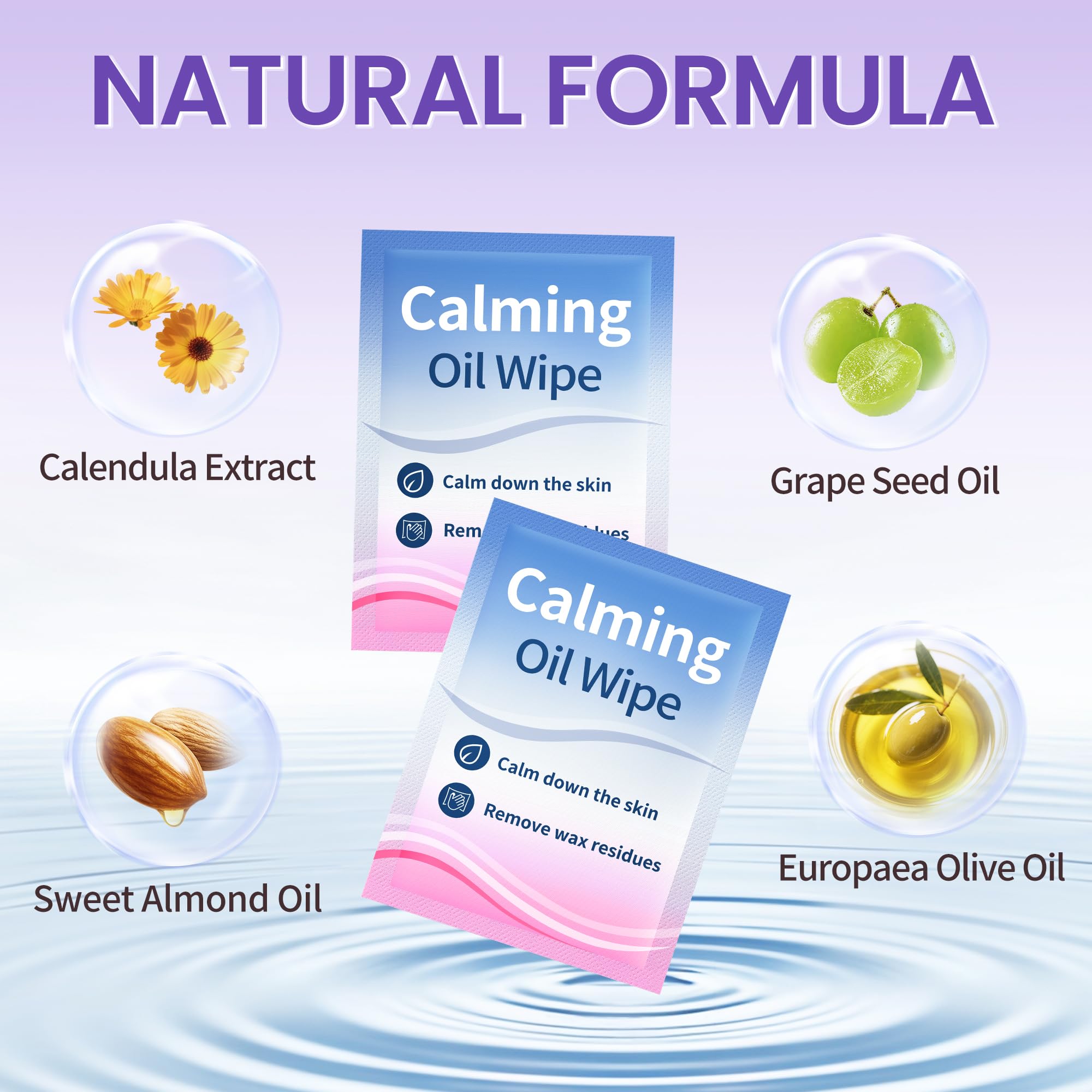 LaWink Post Wax Wipes 26PCS, After Waxing Calming Oil Wipes, Remover for the Skin Wax, After Wax Care, Wax Residue Remover for Skin For Home and Salon for Facial Body Skin Care