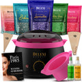 DELEXI Premium Waxing Kit for Women & Men – Painless Hard Wax Beads for Coarse Hair, Smart-Heat Wax Warmer (No Burns), 41-Piece Set for Brazilian, Bikini & Face – Resultados de Salón en Casa