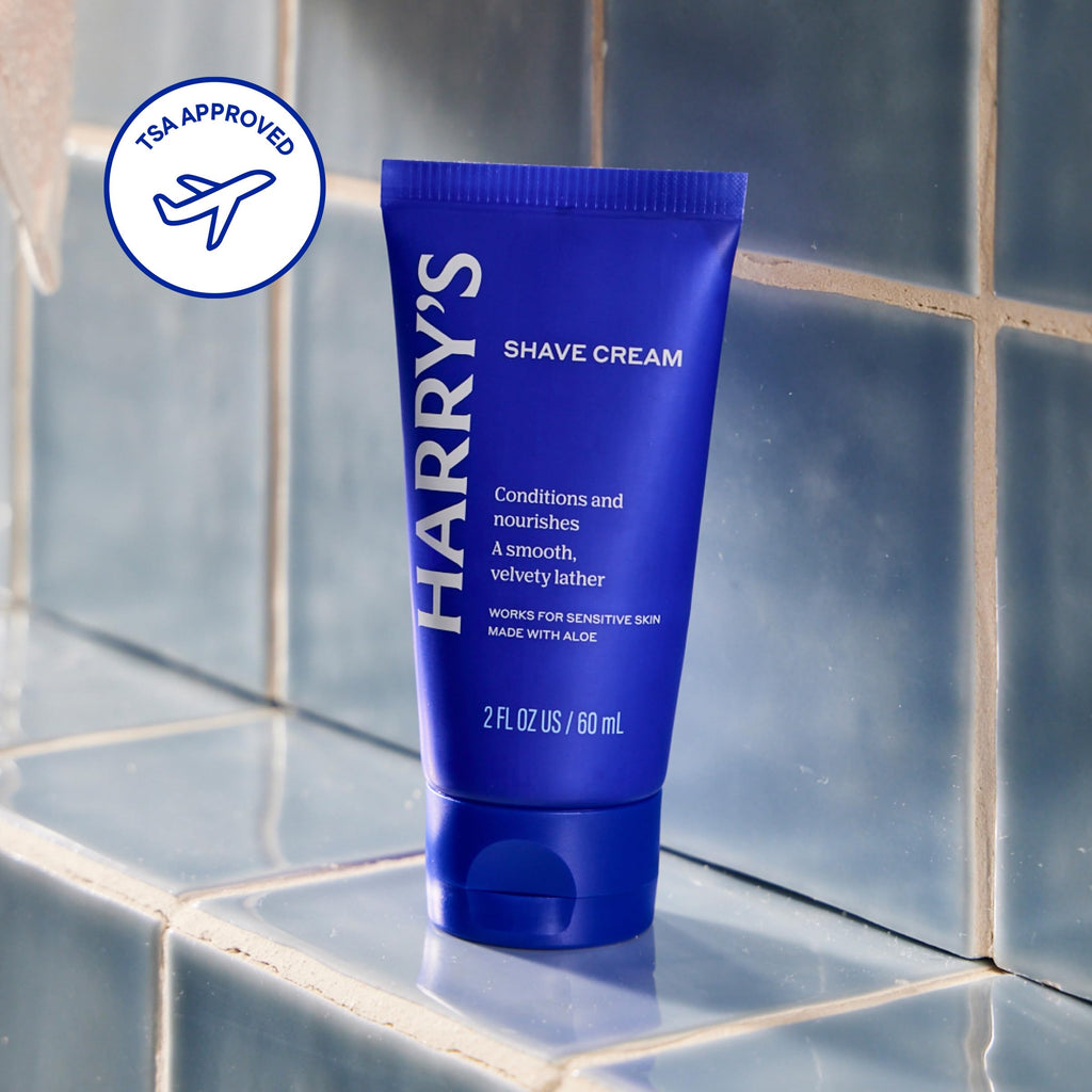 Harry's Shaving Cream for Men with Aloe and Eucalyptus - (4 Pack) 2 oz - Conditions Skin and Softens Facial Hair - TSA Approved Travel Essentials - Safe for Sensitive Skin