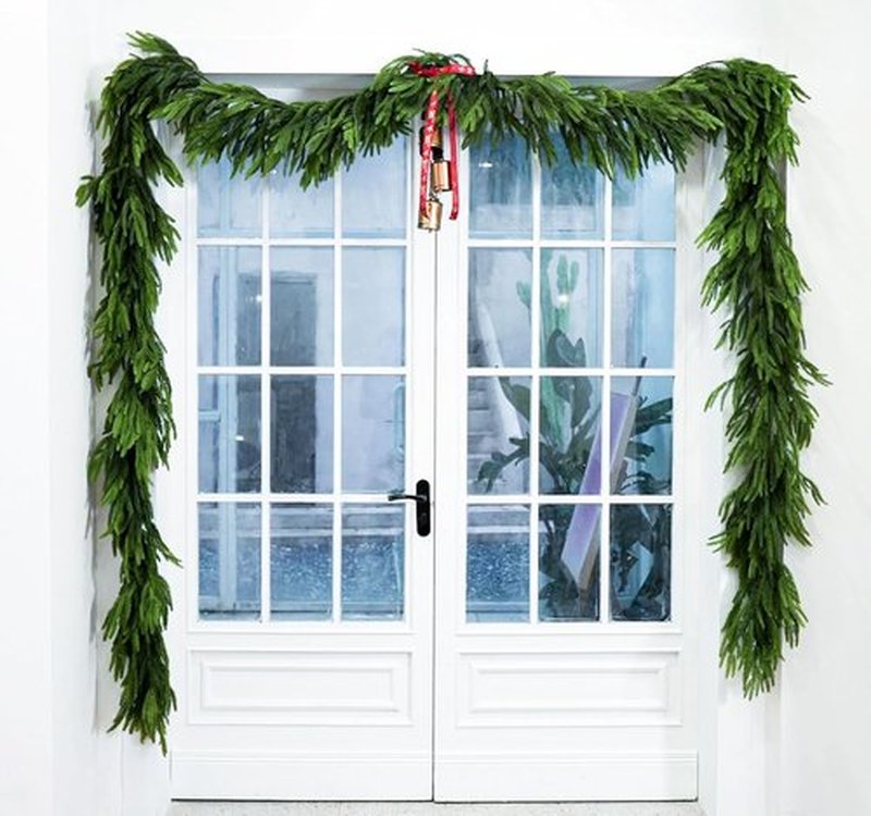 Norfolk Pine Garland - Realistic 6 Ft Christmas Decorations for Mantle, Table, Stairs & More