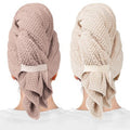 ROLSHOL 2 Packs Large Microfiber Hair Towels for Women, Super Absorbent & Quick Dry Hair Towel Wrap for Curly Hair Long & Short Hair- Anti-Frizz Hair Turbans for Wet Hair (Mauve & Clay)