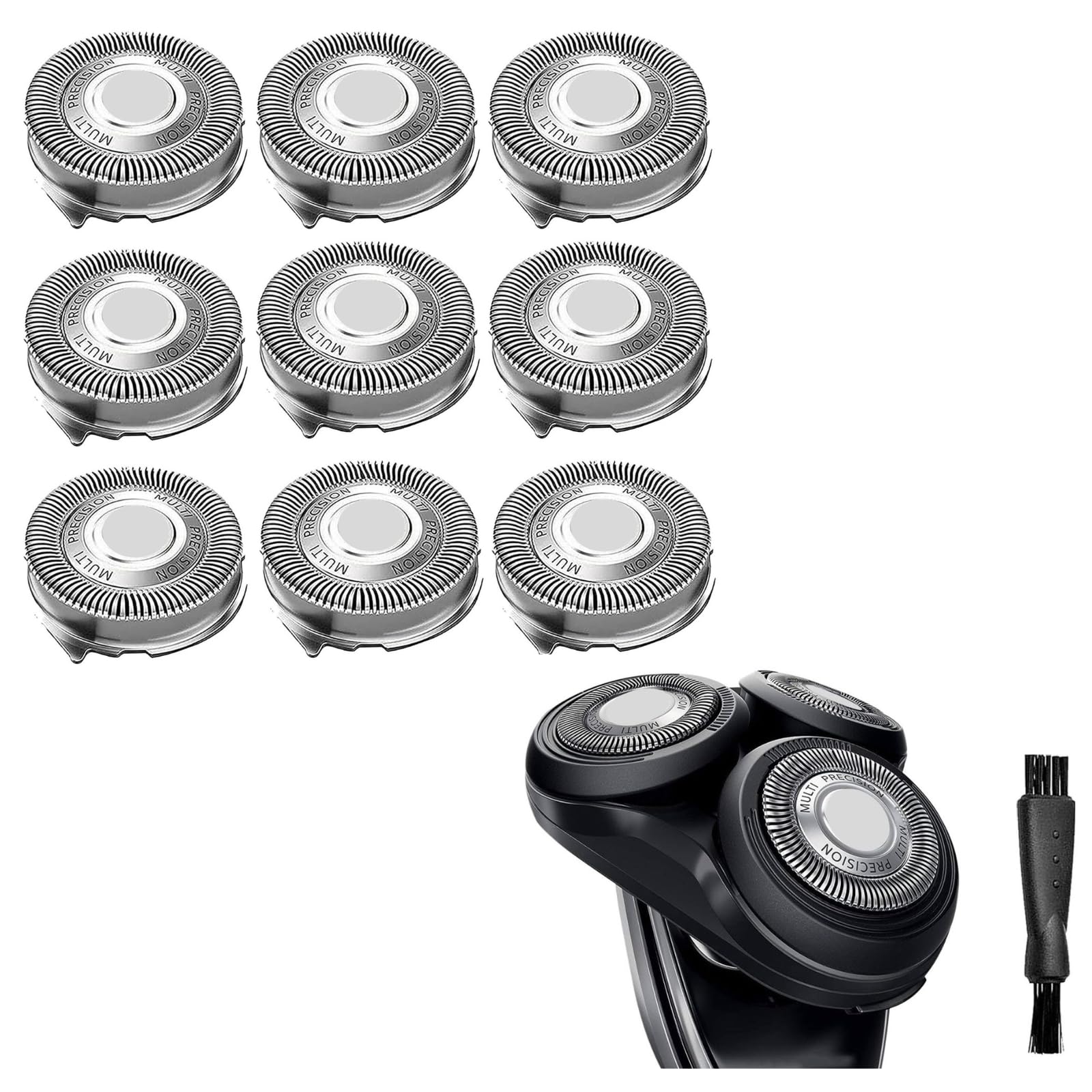 SH50 Replacement Heads Compatible with Philips Norelco 5000 Series, Blades for Philips Norelco Replacement Head for Series 5000 Shavers, 9-PCs