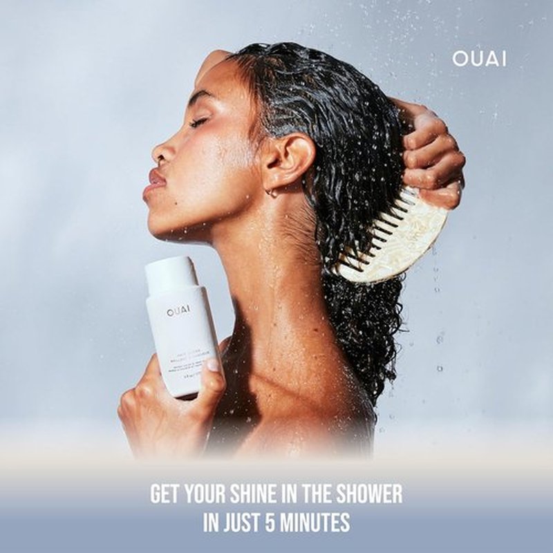 OUAI Hair Gloss - In-Shower Treatment for Shiny Hair & Frizz Control - Infused with Hyaluronic Acid, Rice Water & Panthenol (6 Oz)