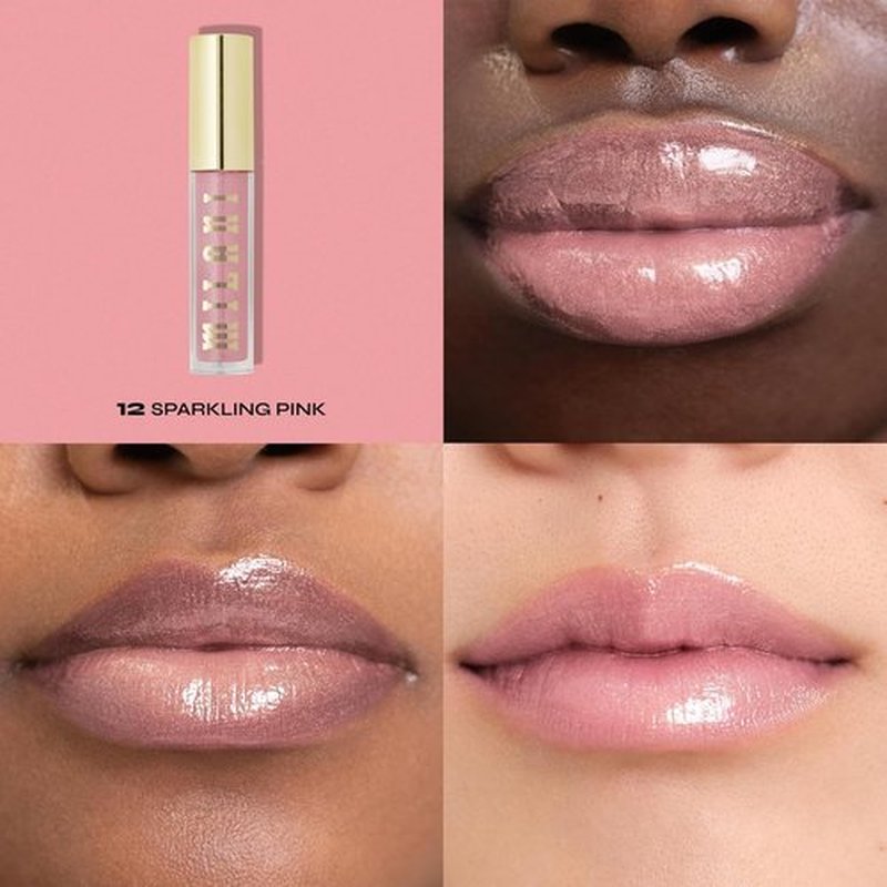 Milani Lip Gloss - Keep It Full Nourishing Lip Plumper with Hyaluronic Acid | Sparkling Pink, 0.13 Fl. Oz.