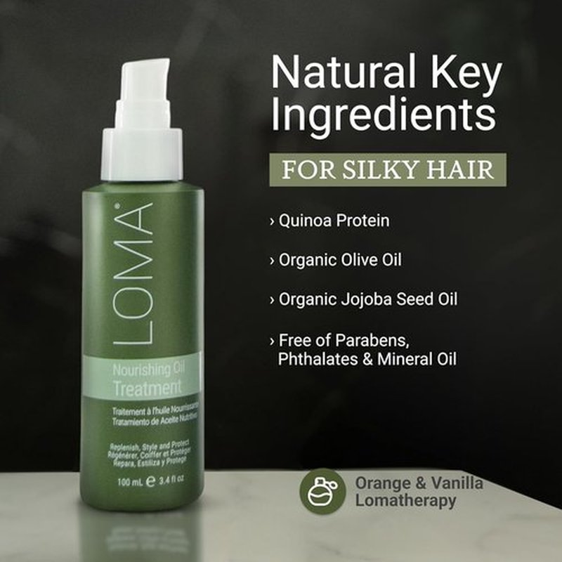 Loma Hair Care Nourishing Oil Treatment - Revitalize Dry Hair | 4 Oz Bottle