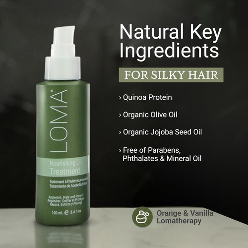 Loma Hair Care Nourishing Oil Treatment - Revitalize & Hydrate Dry Hair | 4 Fl Oz