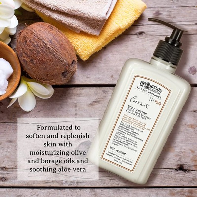 C.O. Bigelow Coconut Apothecary Duo Skin Care Gift Set, Body Wash & Body Lotion, Liquid Soap & Moisturizing Lotion, Set of 2, 10 Fl Oz