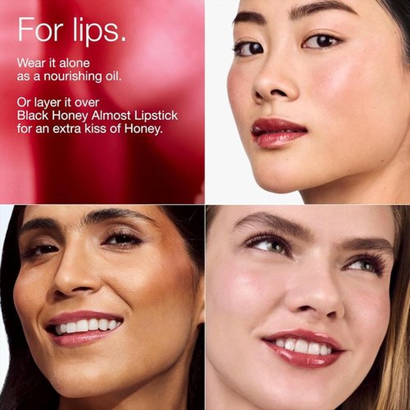 Clinique Pop Lip + Cheek Oil - Iconic Shades Black Honey, Pink, Nude Honey | Conditions Lips & Adds Natural Flush