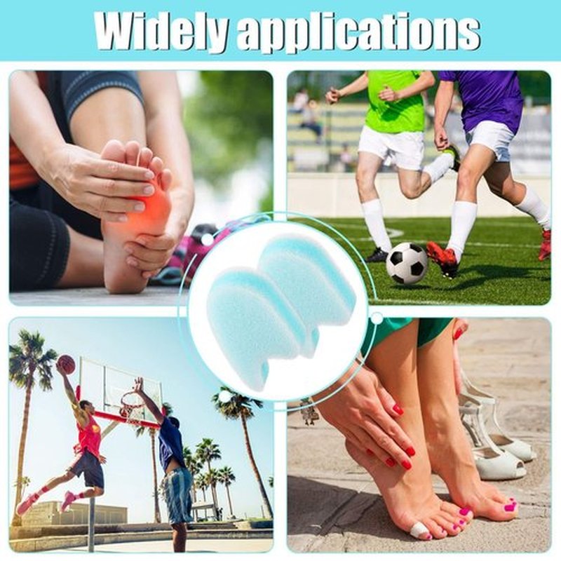 Mudder 16 Pieces Foam Toe Spacers for Feet Women 3 Layer Foam Toe Separators for Overlapping Women Men Relief Friction Hammer and Prevent Corns