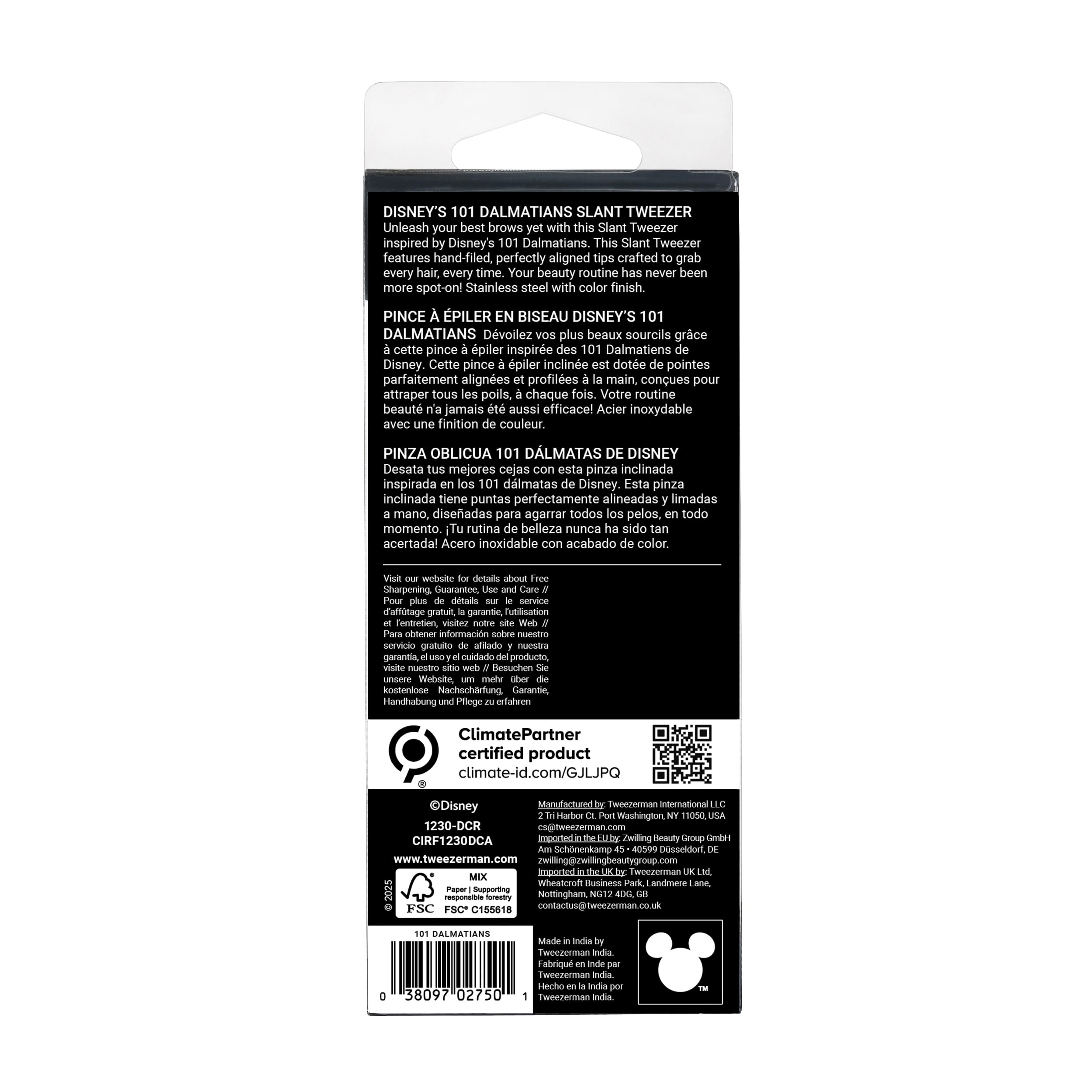 Tweezerman Slant Tweezer – Tweezerman Tweezers for Eyebrows 101 Dalmatians