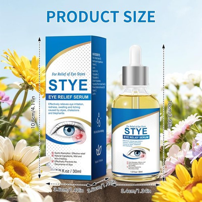 Stye Eye Treatment, Natural Stye Relief Serum for Styes, Chalazions and Blepharitis, Quickly Relieves Eye Irritation and Restores Healthier Skin,30ML