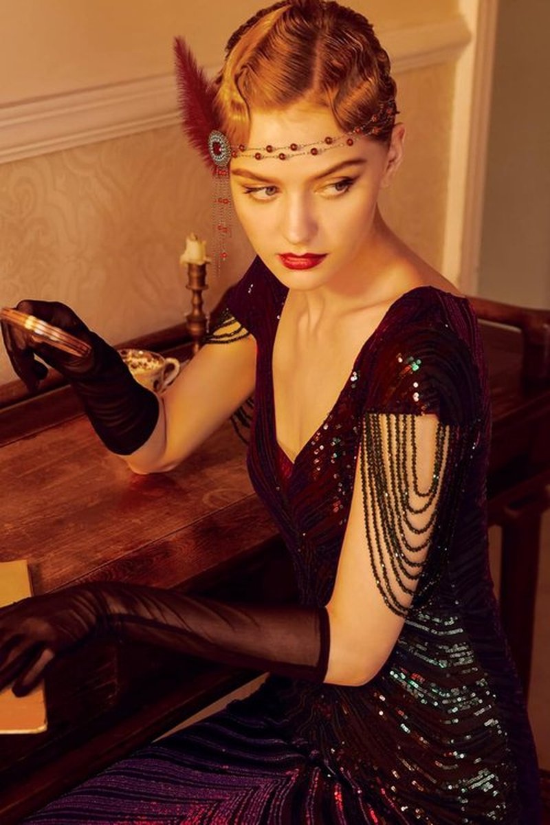 BABEYOND 1920s Flapper Gatsby Headband Roaring 20's Party Headpiece