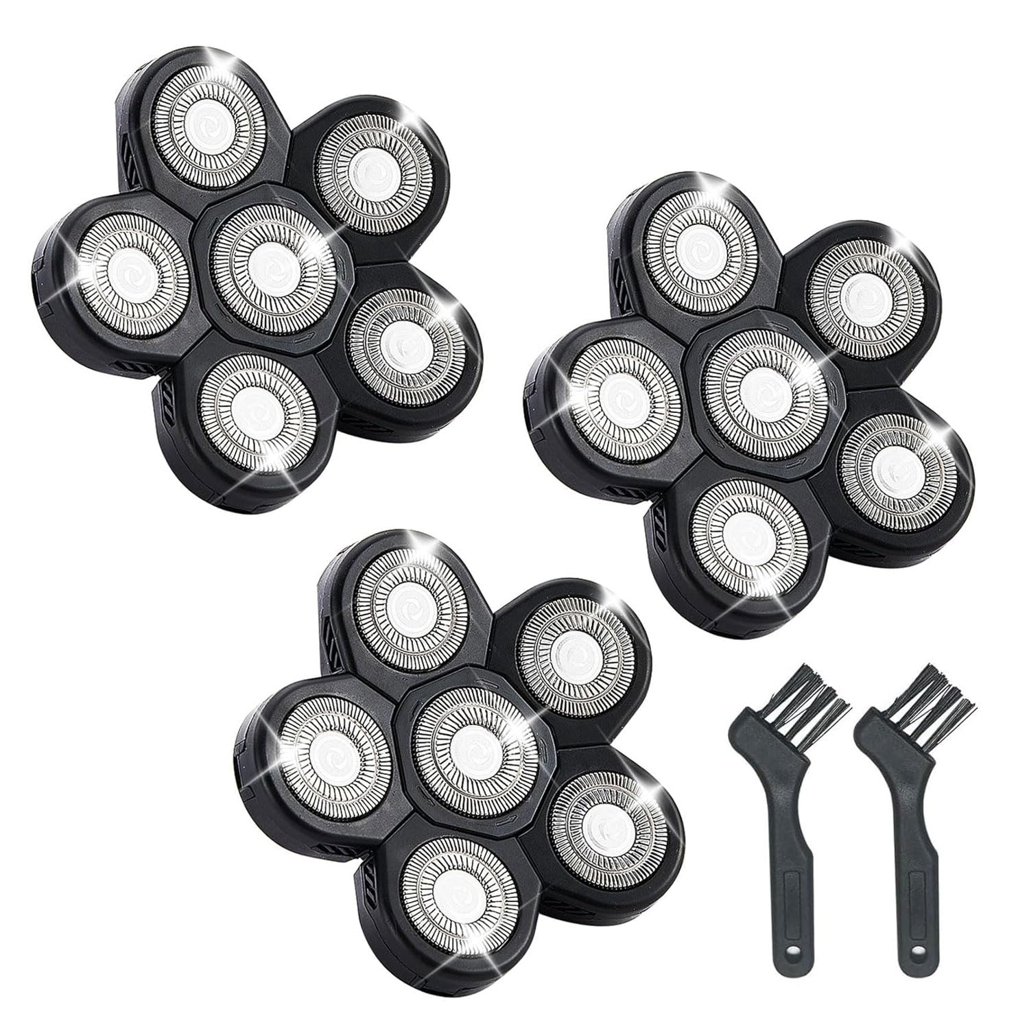 6 Head Shaver Replacement Razor Heads for Many Brands Bald Men's Electric Foil Shaver Replacement,Universal Shaver Replacement Blades for Electric Razor for Men Bald and Face,3Pack