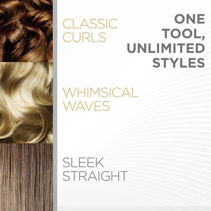 CHI Original Flat Iron Hair Straightener, Ceramic Floating Plates for Smooth Finish, Quick Heat Up Styling Tool, On/Off Switch, 1.25", Prosecco Please