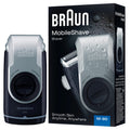 Braun MobileShave M-90 Travel Shaver Silver (Precision Trimmer, Smart Foil, Wide Floating Foil, Washable)