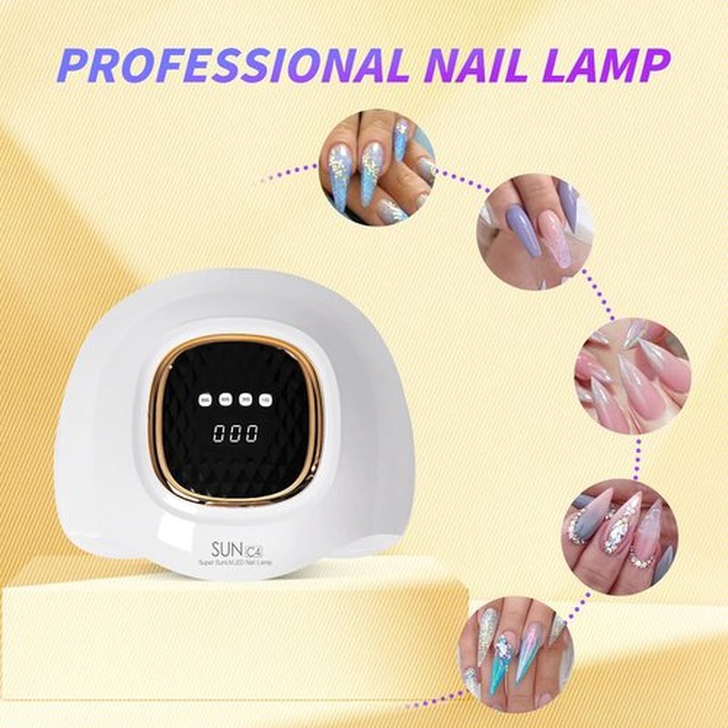 248W UV Nail Lamp Gel Nail Lamp UV Dryer with 63 Beads for Gel Nails LED Nail Lamp, Automatic Sensor and 4 Timer Settings Perfect for Home and Salon Use Professional Quality Nail Dryer (C4)