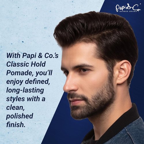 PAPI & CO. Men's Water-Based Pomade - Versatile, No Residue, Classic Hold - 115g