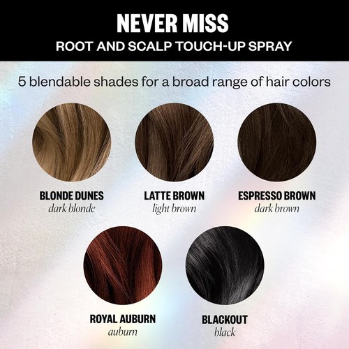IGK NEVER MISS Root & Scalp Touch-Up Spray - Light Brown | Temporary Gray Concealer for Thinning Hair | Waterproof & Sweat-Resistant | Enriched with Biotin & Rosemary | 2oz
