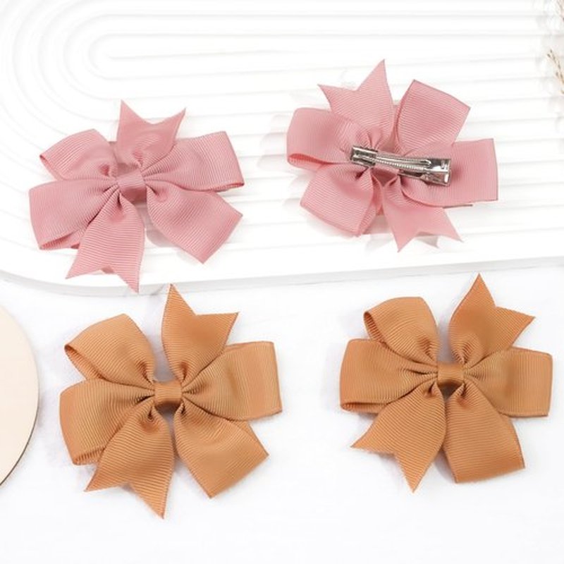 CÉLLOT 80 Pcs 3.5 Inch Boutique Grosgrain Ribbon Pinwheel Hair Bows Alligator Clips For Girls Toddlers Accessories Teens Gifts In Pairs