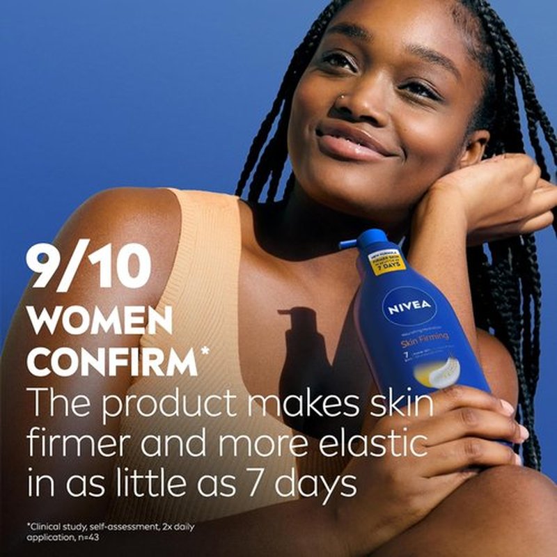 NIVEA Nourishing Hydration Body Lotion - Firming Formula with Q10 & Vitamin C | 16.9 Fl Oz Pump
